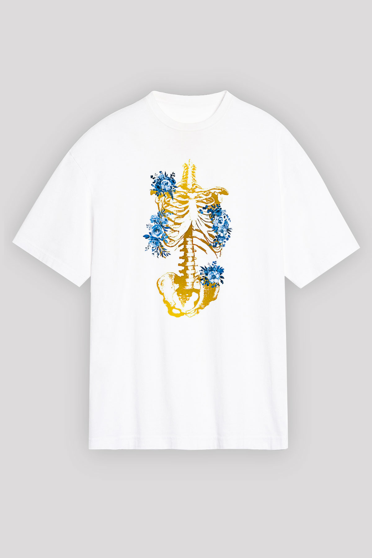 Tıp Bayramı Baskılı Beyaz Unisex Oversize Tişört - Tshirt
