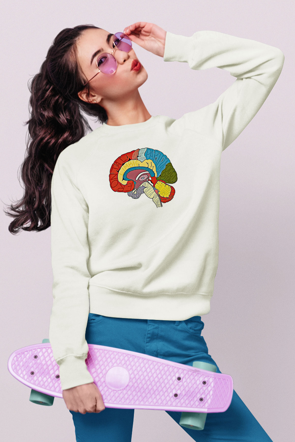 Tıp Bayramı Baskılı Beyaz Unisex Sweatshirt