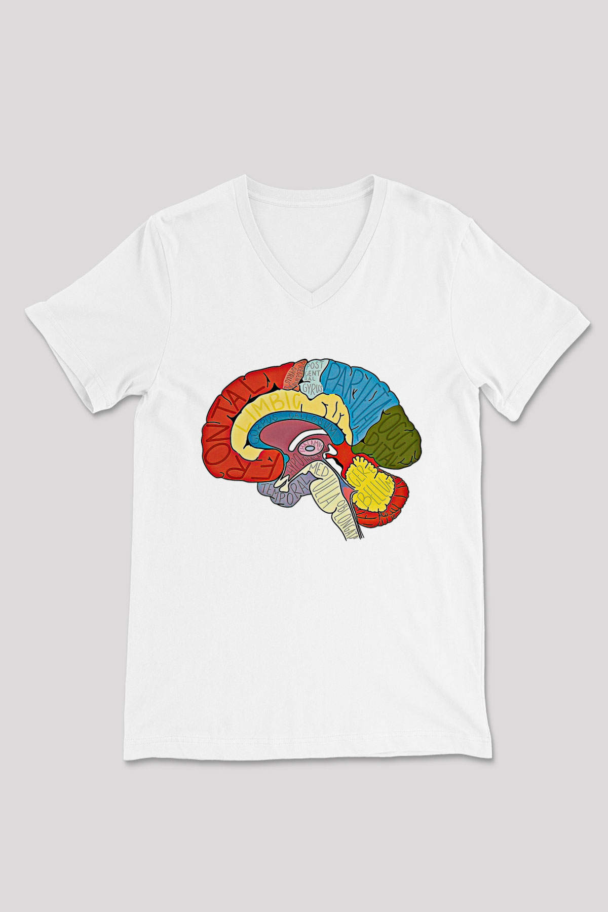 Tıp Bayramı Baskılı Beyaz Unisex V Yaka Tişört - Tshirt