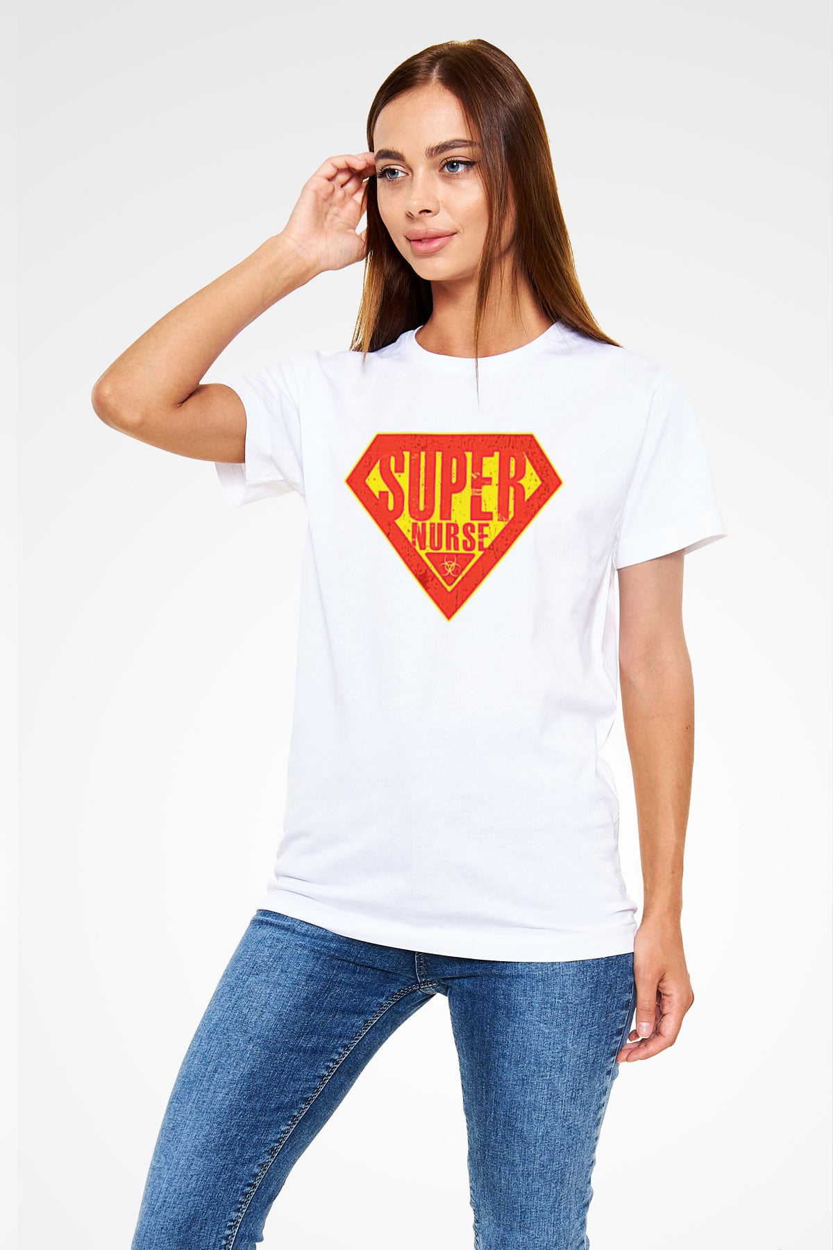 Tıp Bayramı Baskılı Unisex Beyaz Tişört - Tshirt