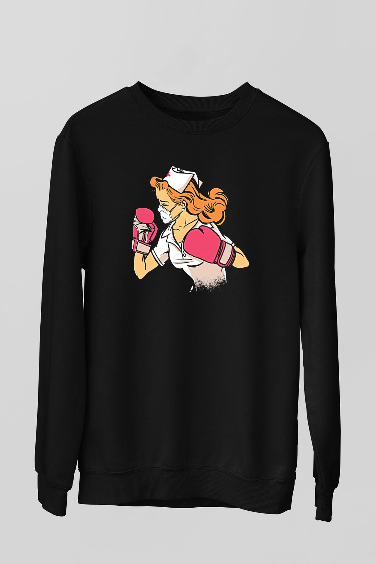 Tıp Bayramı Baskılı Unisex Siyah Sweatshirt