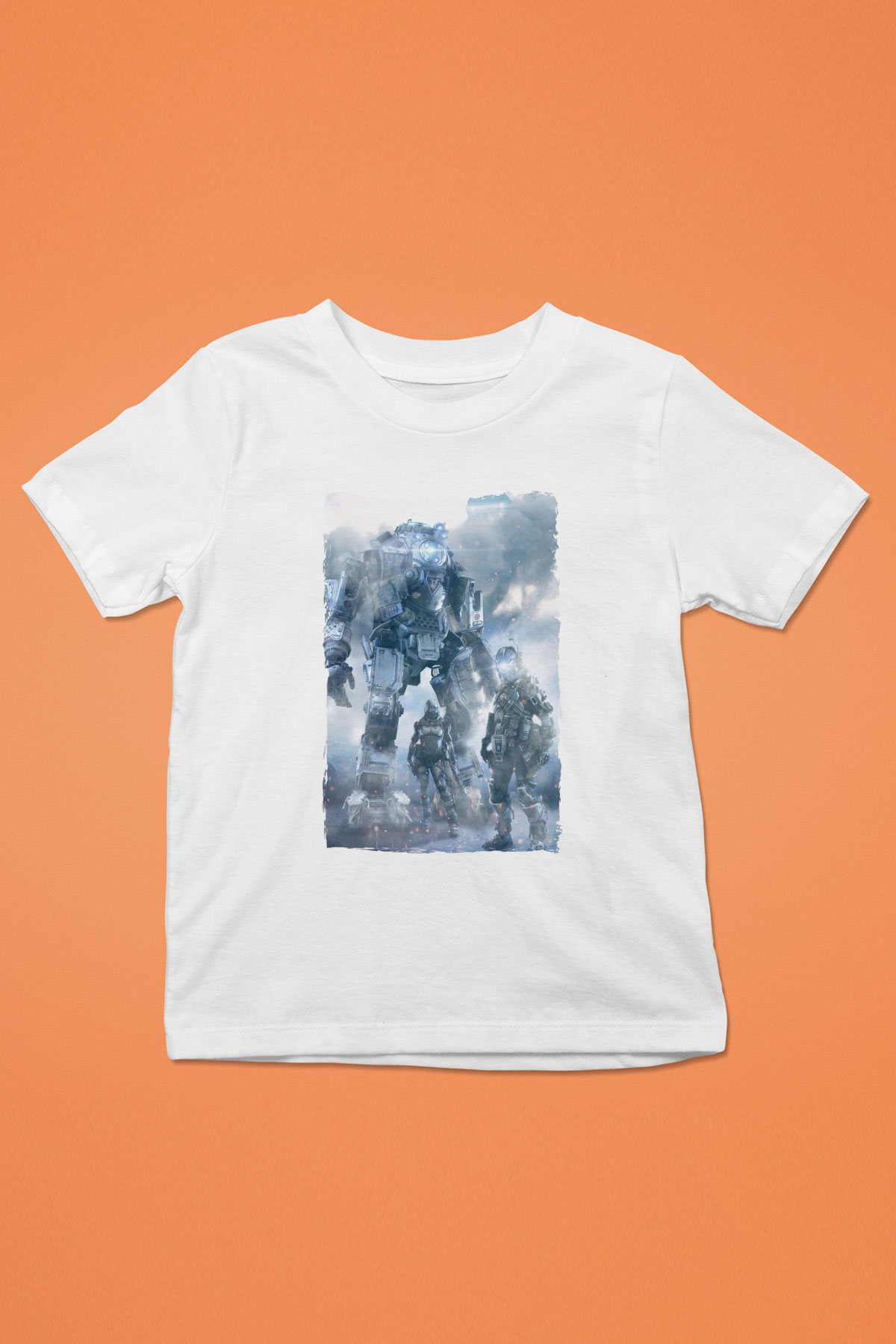 Titanfall Beyaz Unisex Çocuk Tişört