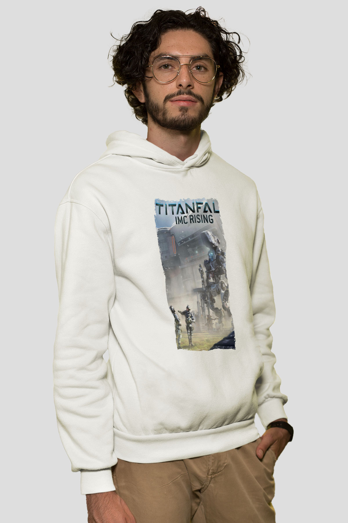 Titanfall Beyaz Unisex Hoodie