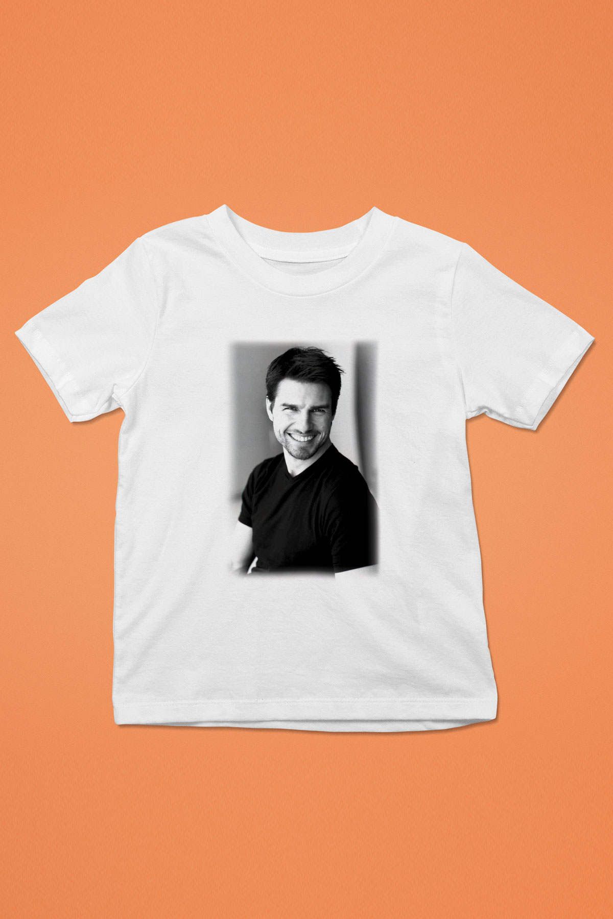 Tom Cruise Baskılı Beyaz Unisex Çocuk Tişört