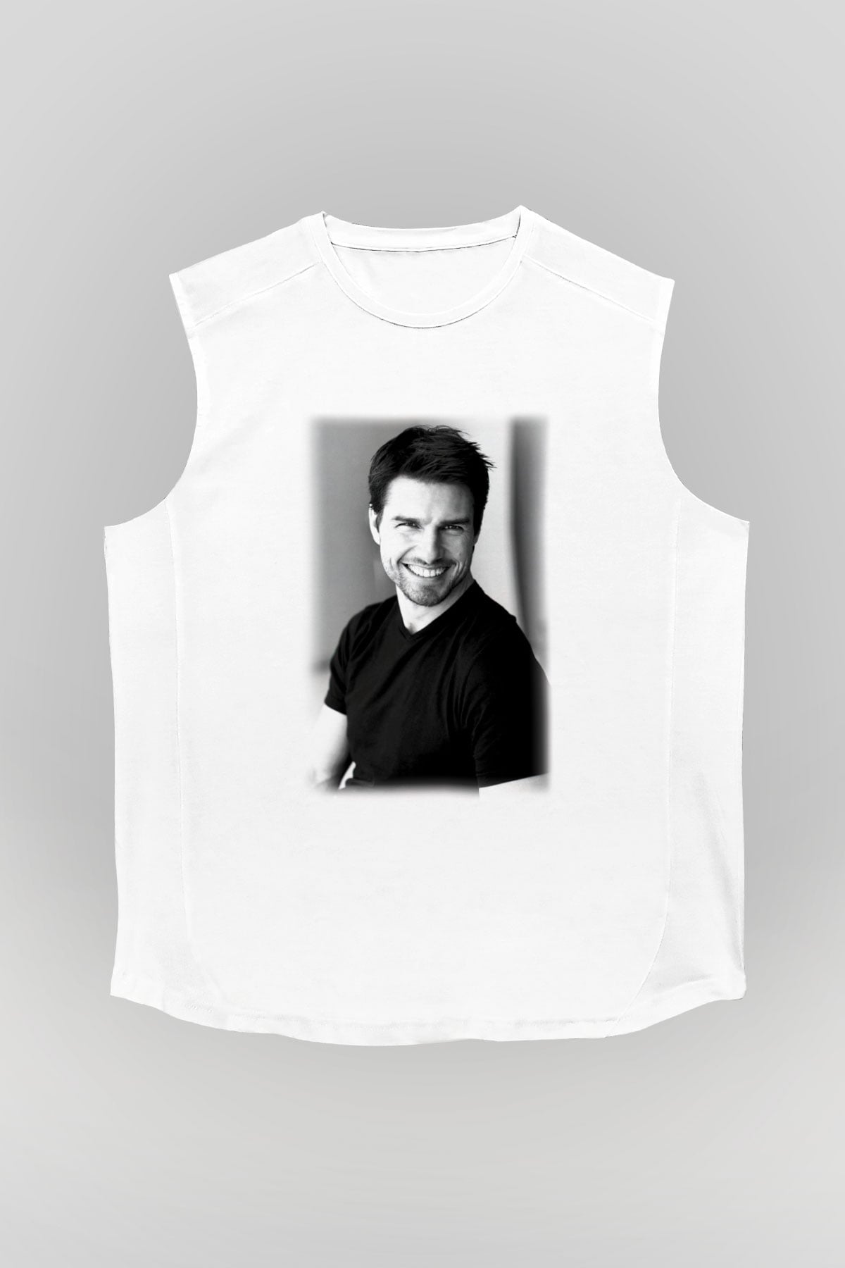 Tom Cruise Beyaz Unisex Kolsuz Tişört