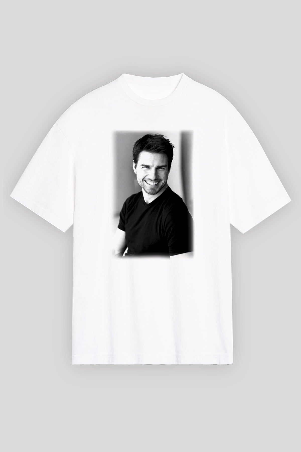 Tom Cruise Beyaz Unisex Oversize Tişört T-Shirt