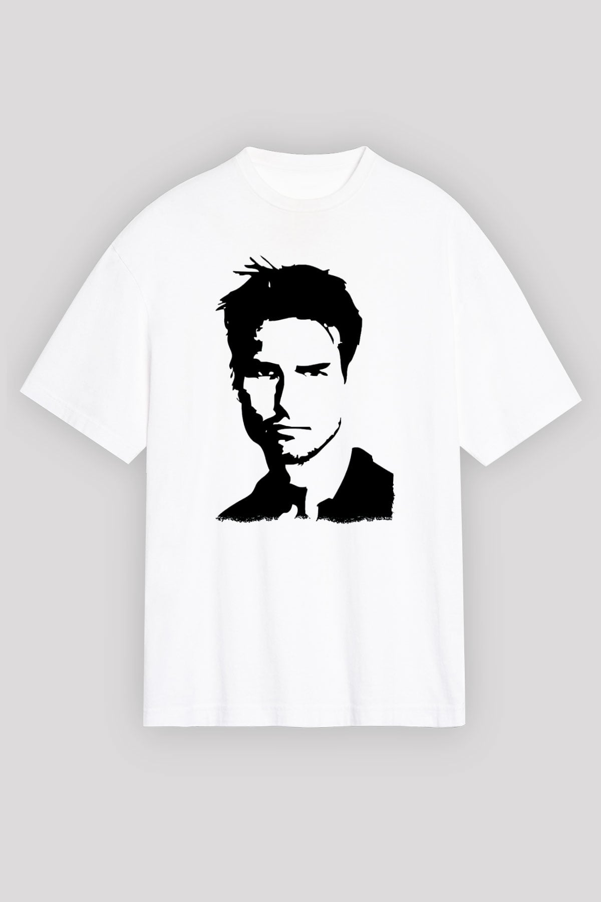 Tom Cruise Beyaz Oversize Tişört Oversize T-shirt - TişörtFabrikası