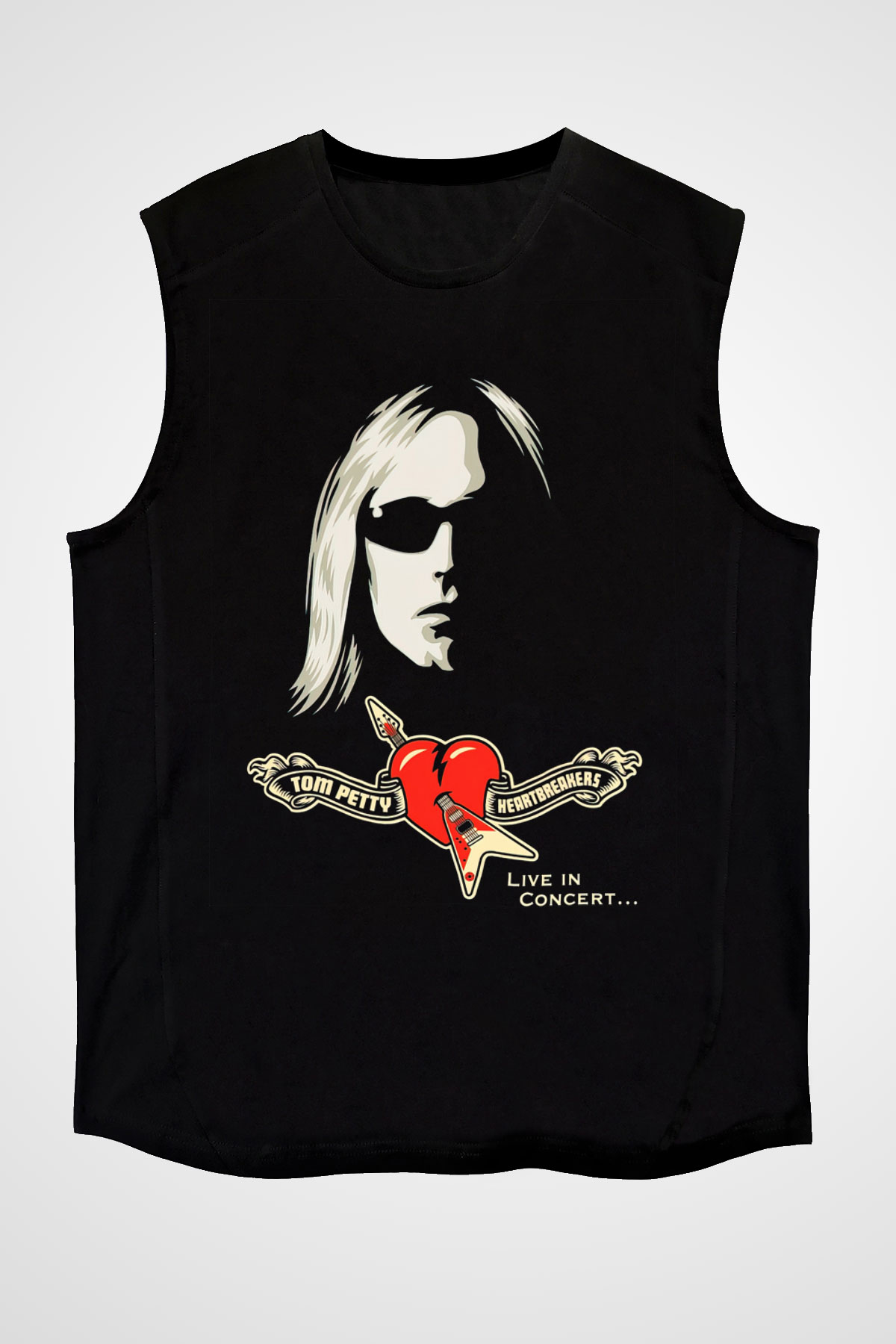 Tom Petty Siyah Unisex Kolsuz Tişört