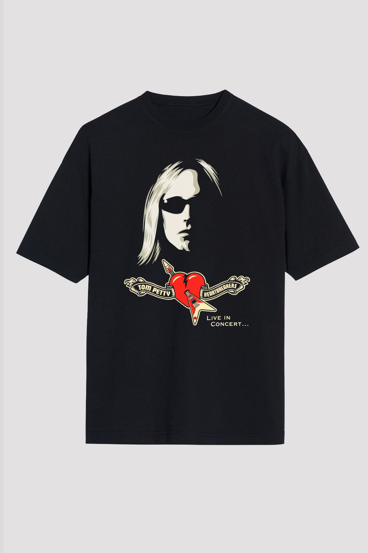 Tom Petty Siyah Unisex Oversize Tişört T-Shirt