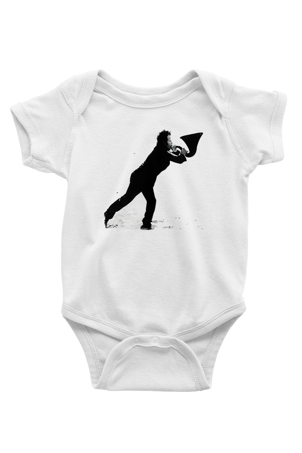 Tom Waits Baskılı Beyaz Unisex Bebek Body - Zıbın
