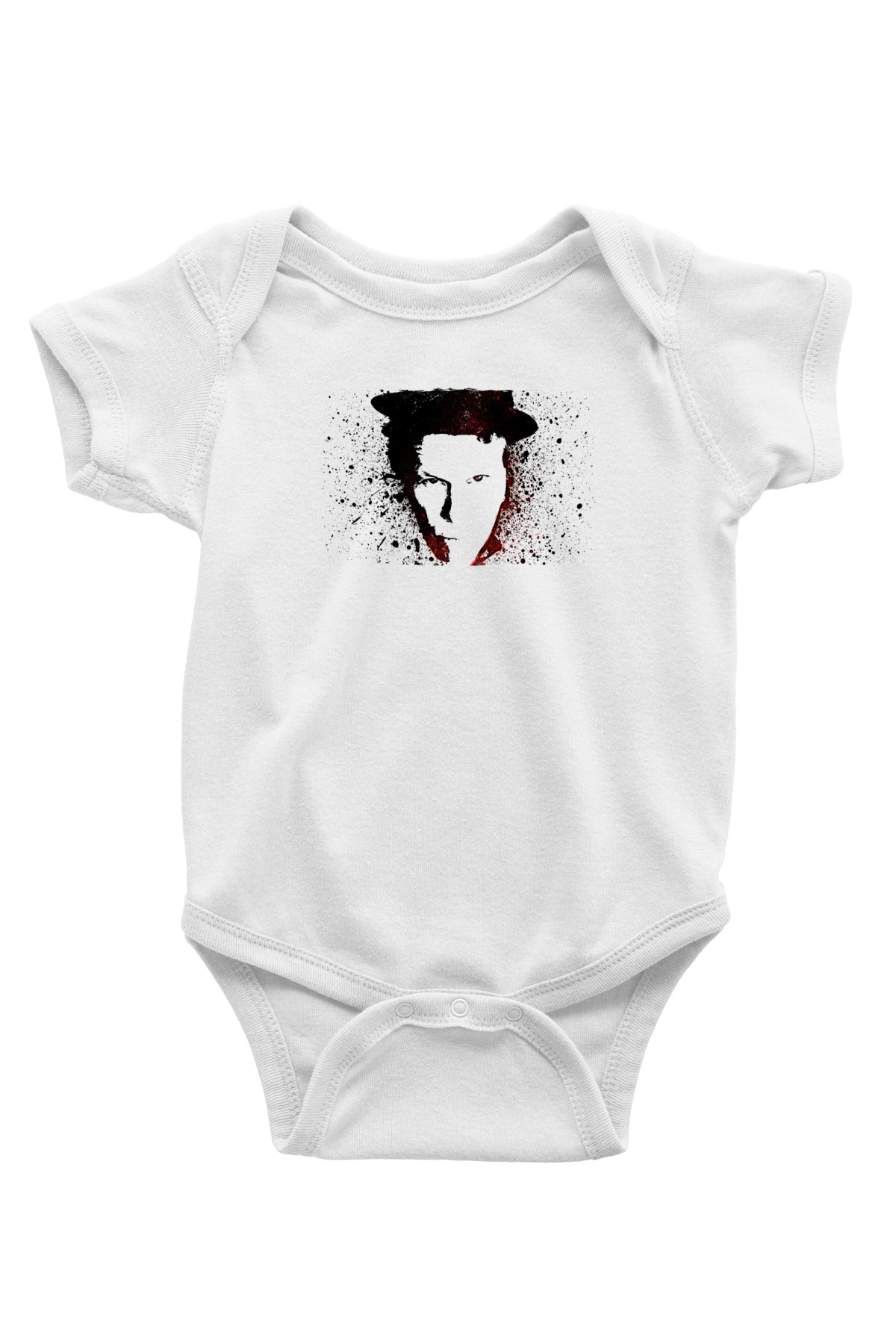 Tom Waits Baskılı Beyaz Unisex Bebek Body - Zıbın