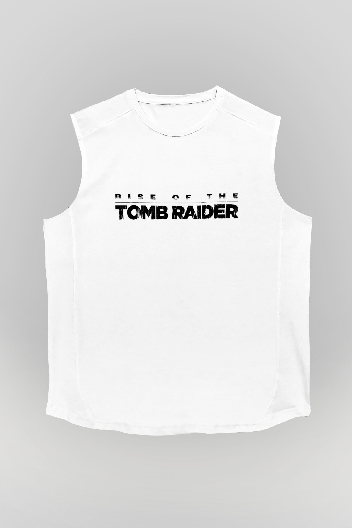 Tomb Raider Beyaz Unisex Kolsuz Tişört
