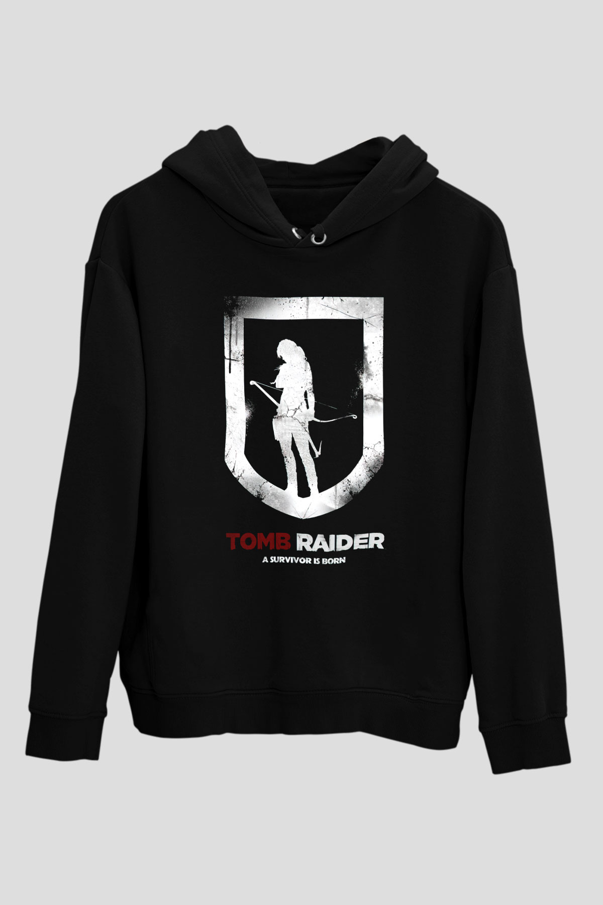 Tomb Raider Siyah Unisex Hoodie