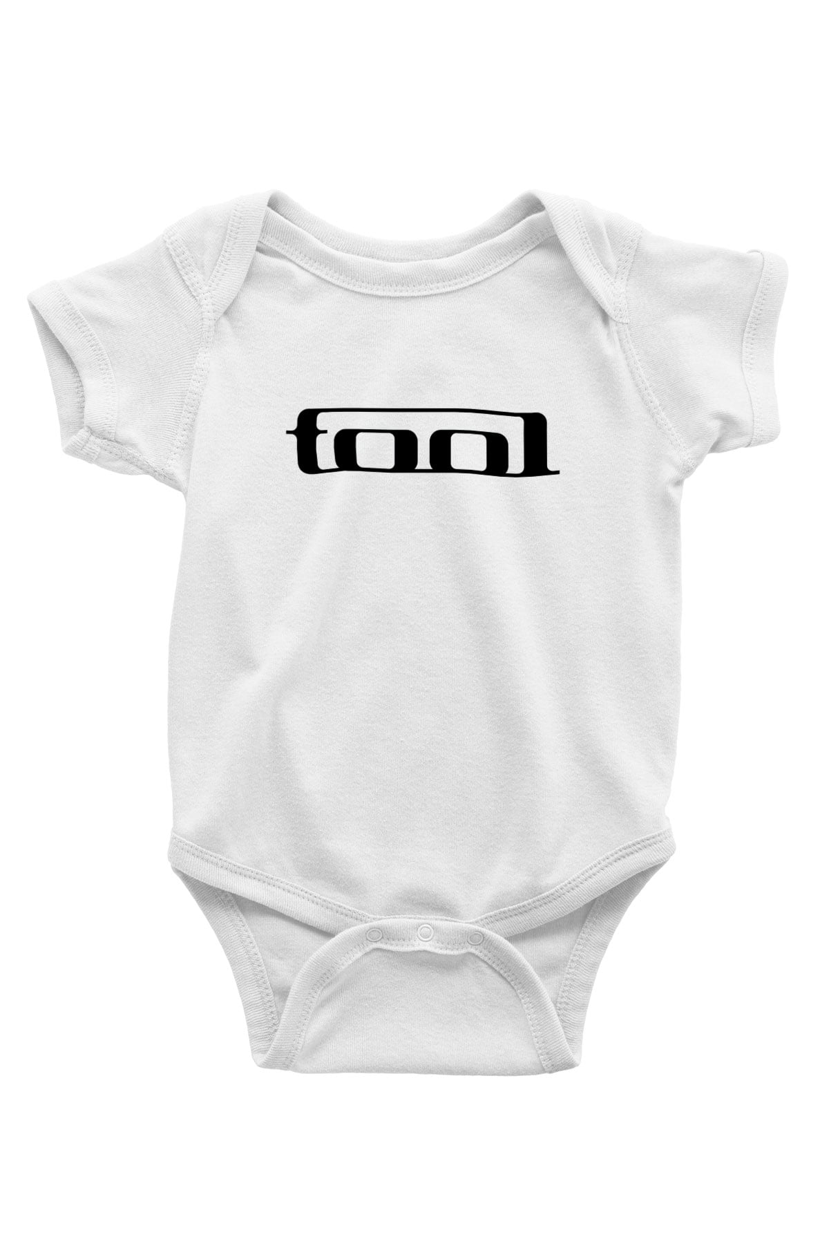 Tool Baskılı Beyaz Unisex Bebek Body - Zıbın