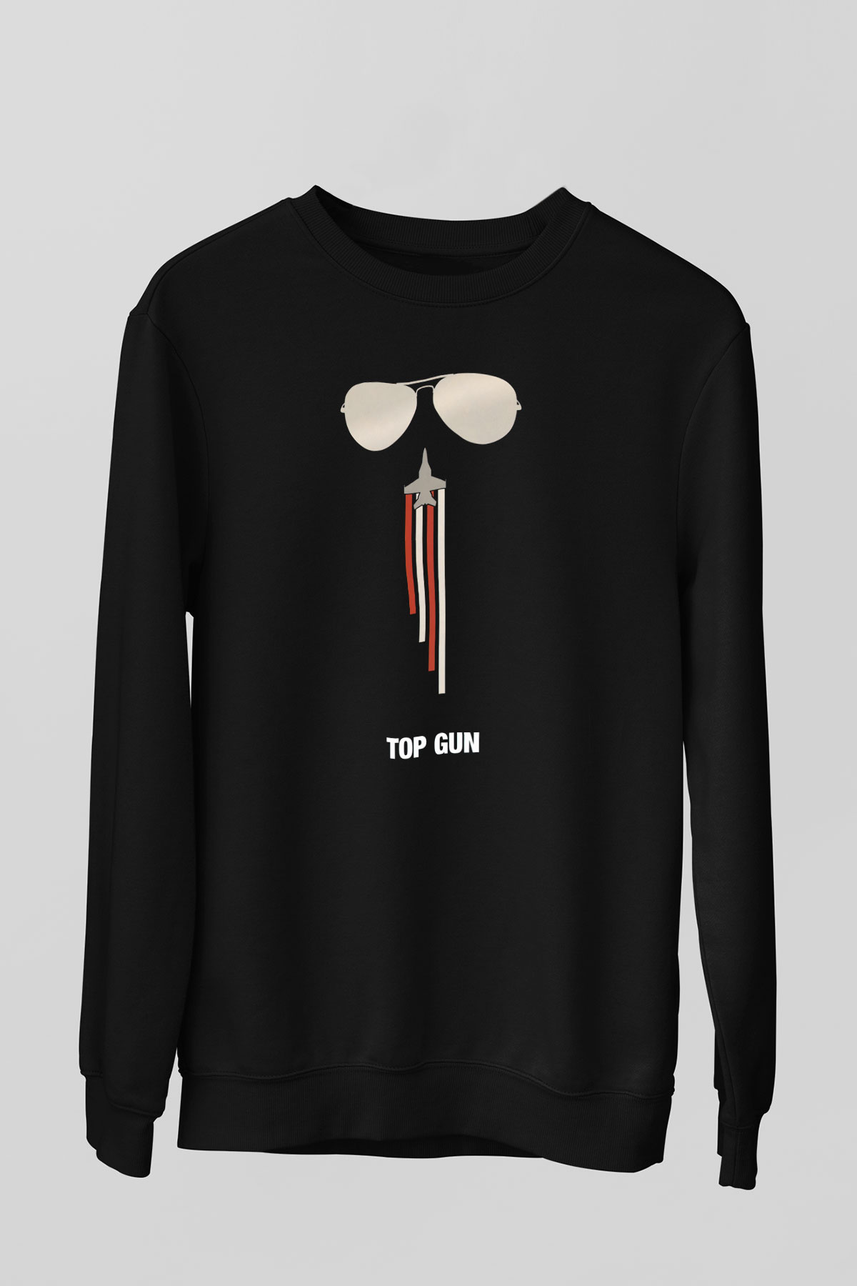 Top Gun Siyah Unisex Sweatshirt