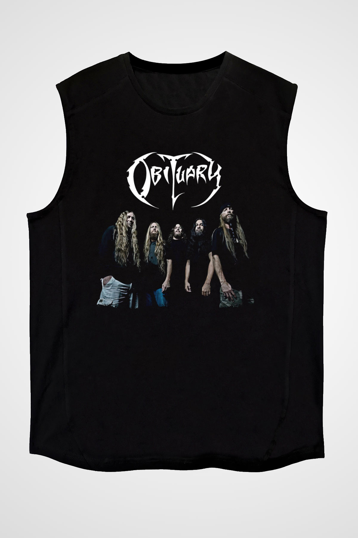 Tortorum Baskılı Unisex Siyah Kolsuz Tişört - Tshirt