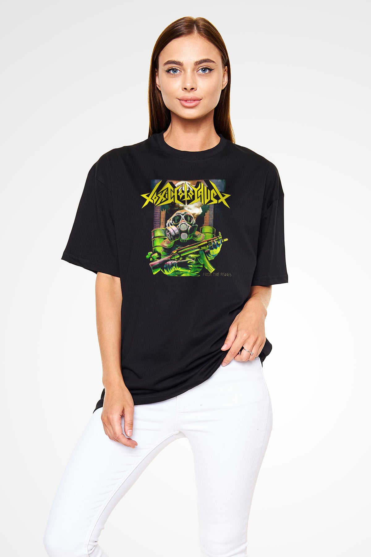 Toxic Holocaust Siyah Unisex Oversize Tişört T-Shirt