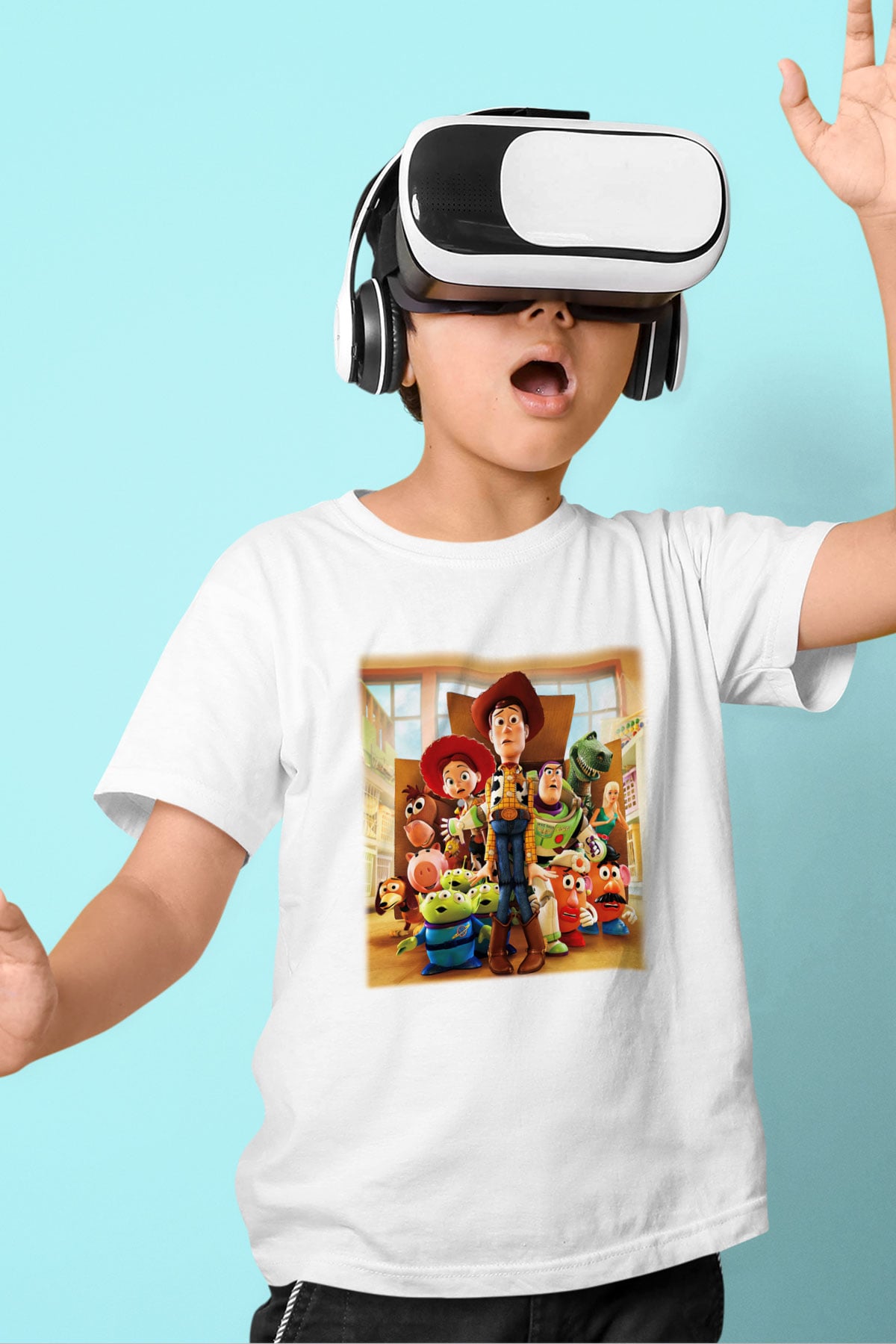 Toy Story Baskılı Beyaz Unisex Çocuk Tişört