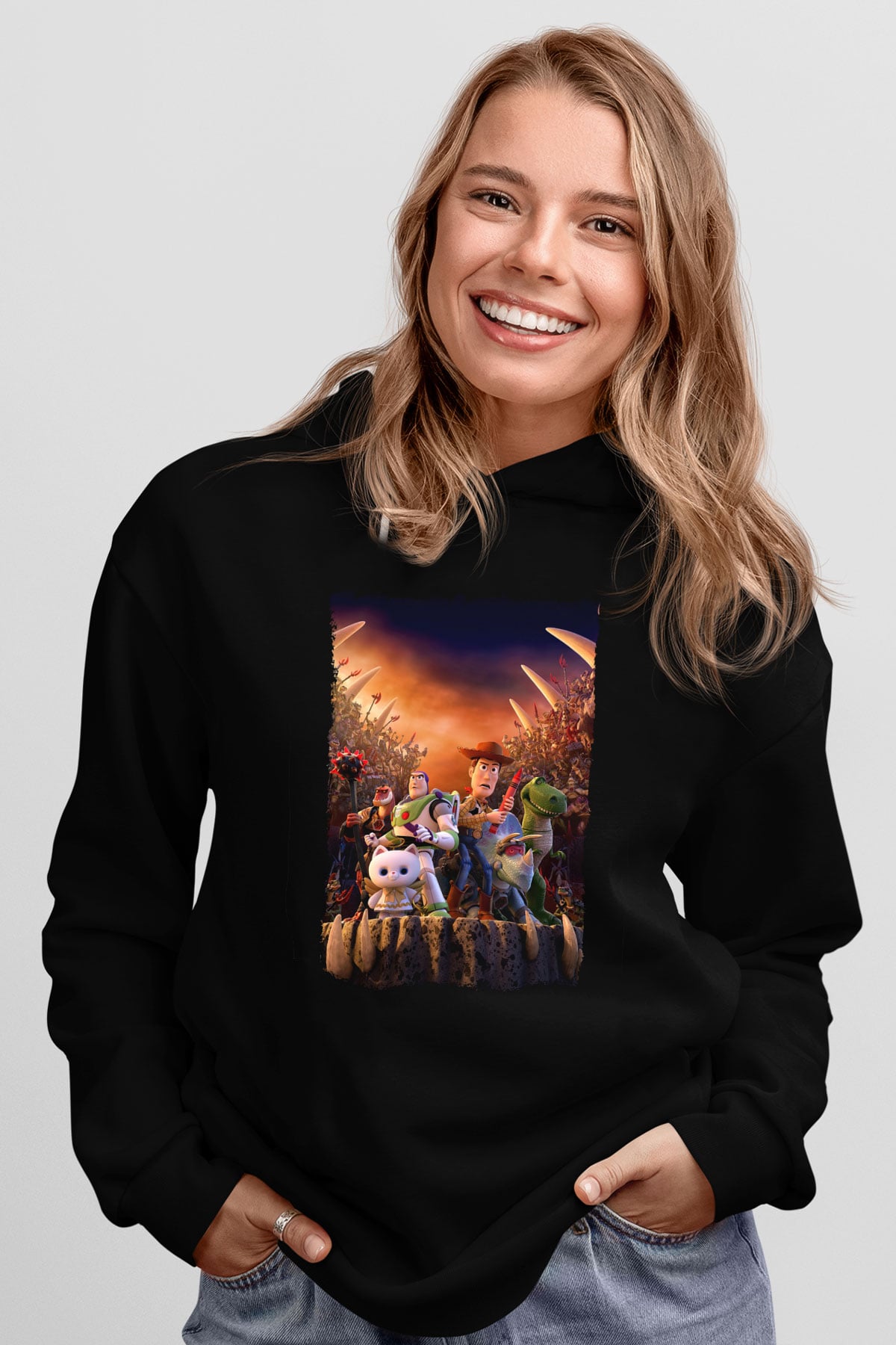 Toy Story Siyah Unisex Hoodie