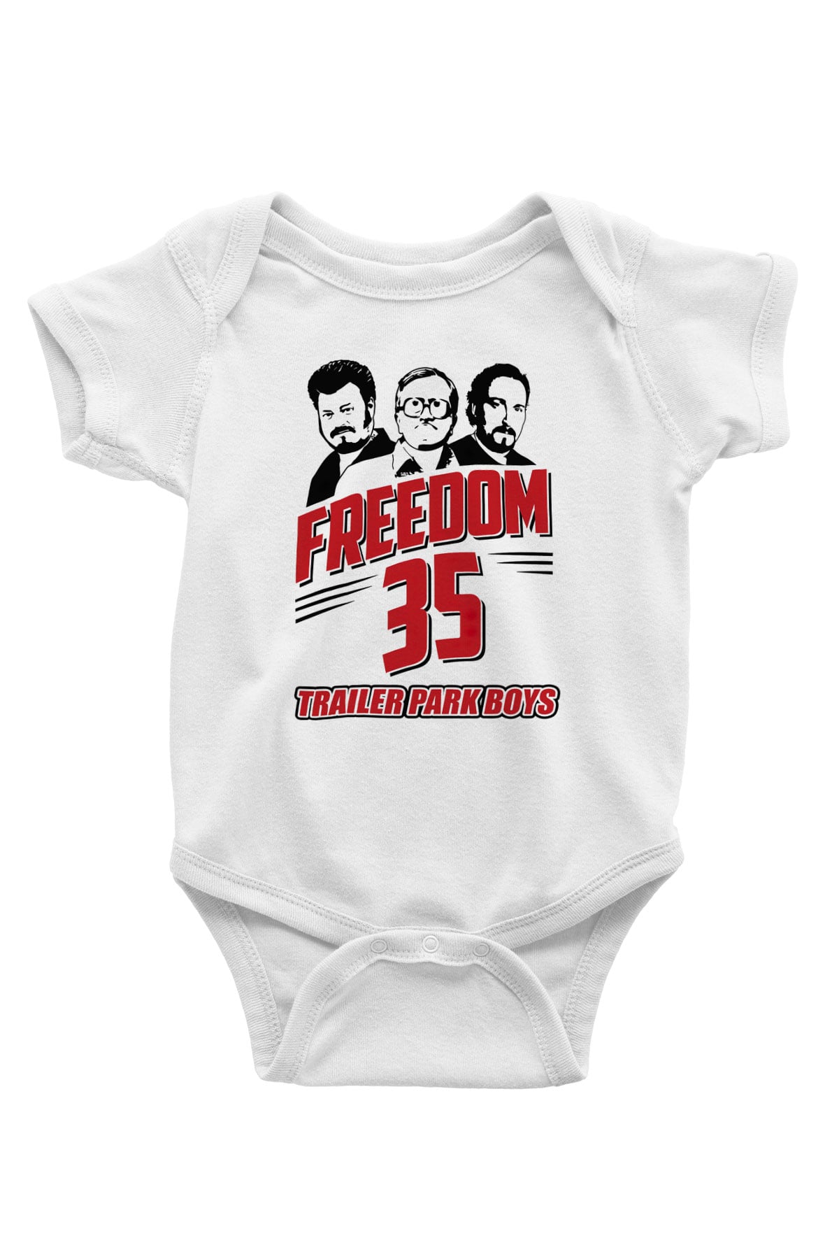 Trailer Park Boys Baskılı Beyaz Unisex Bebek Body - Zıbın