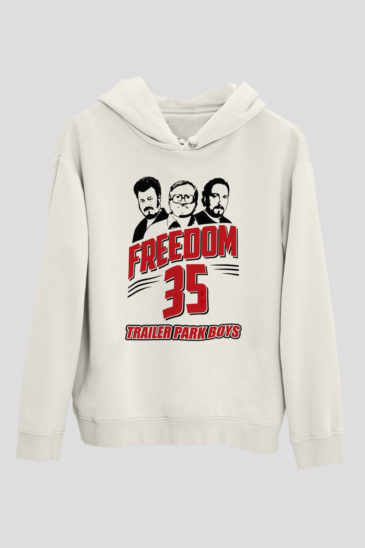 Trailer Park Boys Beyaz Unisex Kapşonlu Sweatshirt