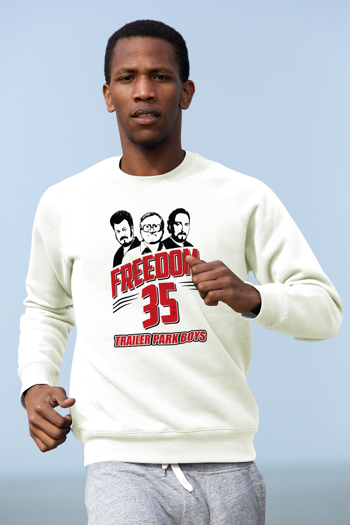 Trailer Park Boys Beyaz Unisex Sweatshirt