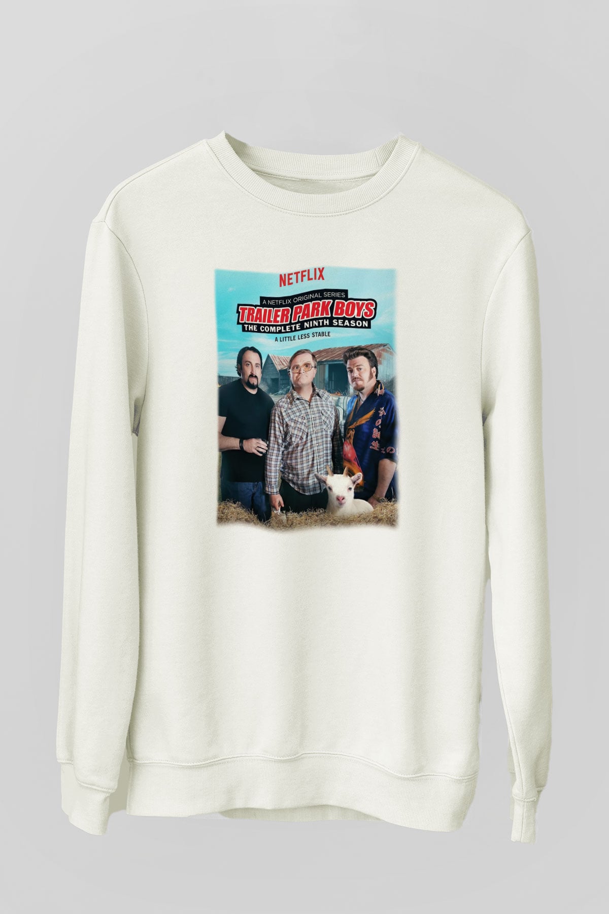 Trailer Park Boys Beyaz Unisex Sweatshirt
