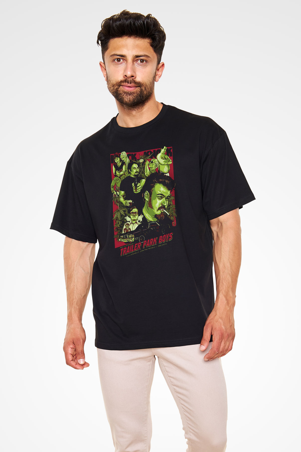 Trailer Park Boys Siyah Unisex Oversize Tişört T-Shirt