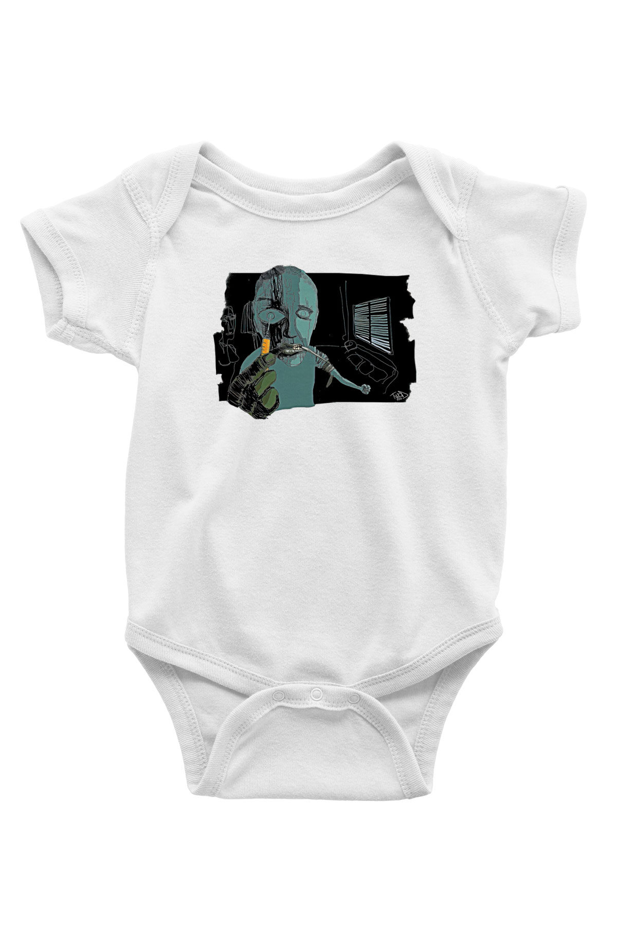 Trainspotting Baskılı Beyaz Unisex Bebek Body - Zıbın