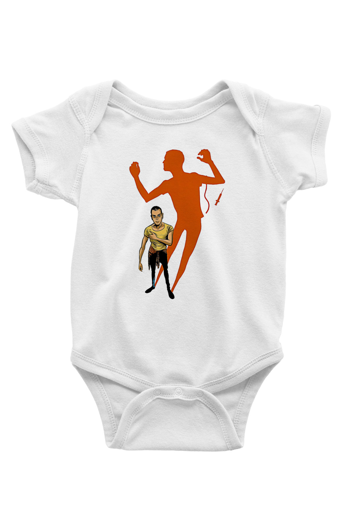 Trainspotting Baskılı Beyaz Unisex Bebek Body - Zıbın