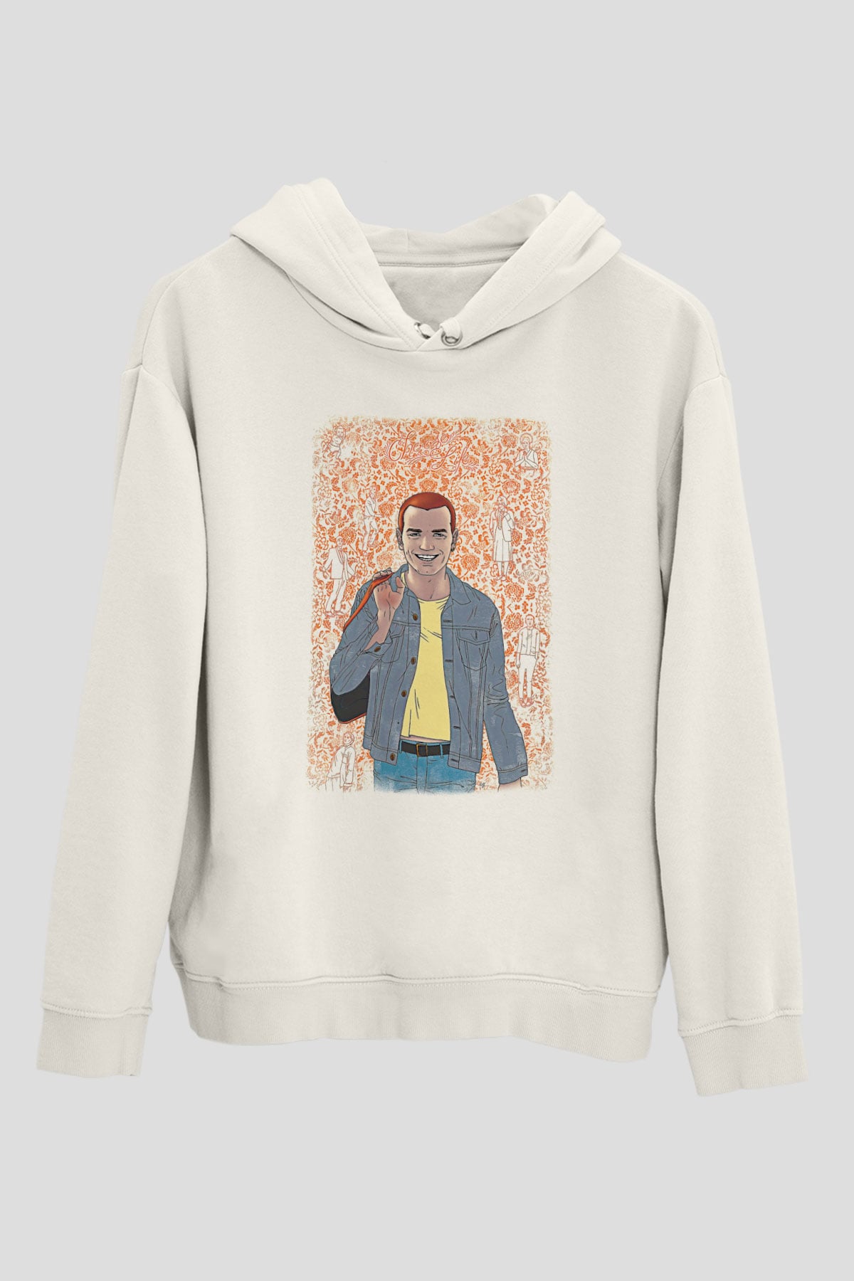 Trainspotting Baskılı Beyaz Unisex Hoodie