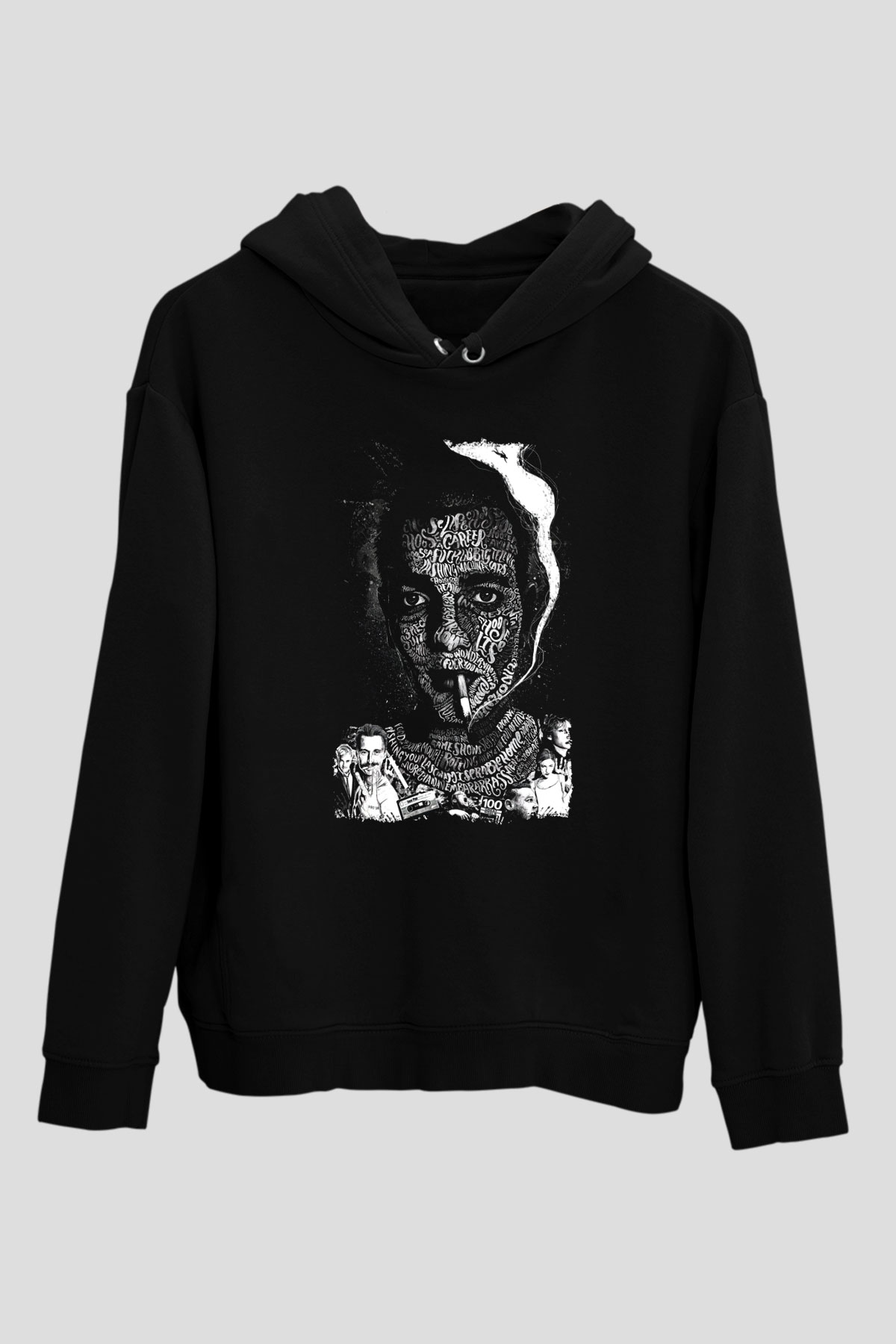 Trainspotting Baskılı Unisex Siyah Hoodie
