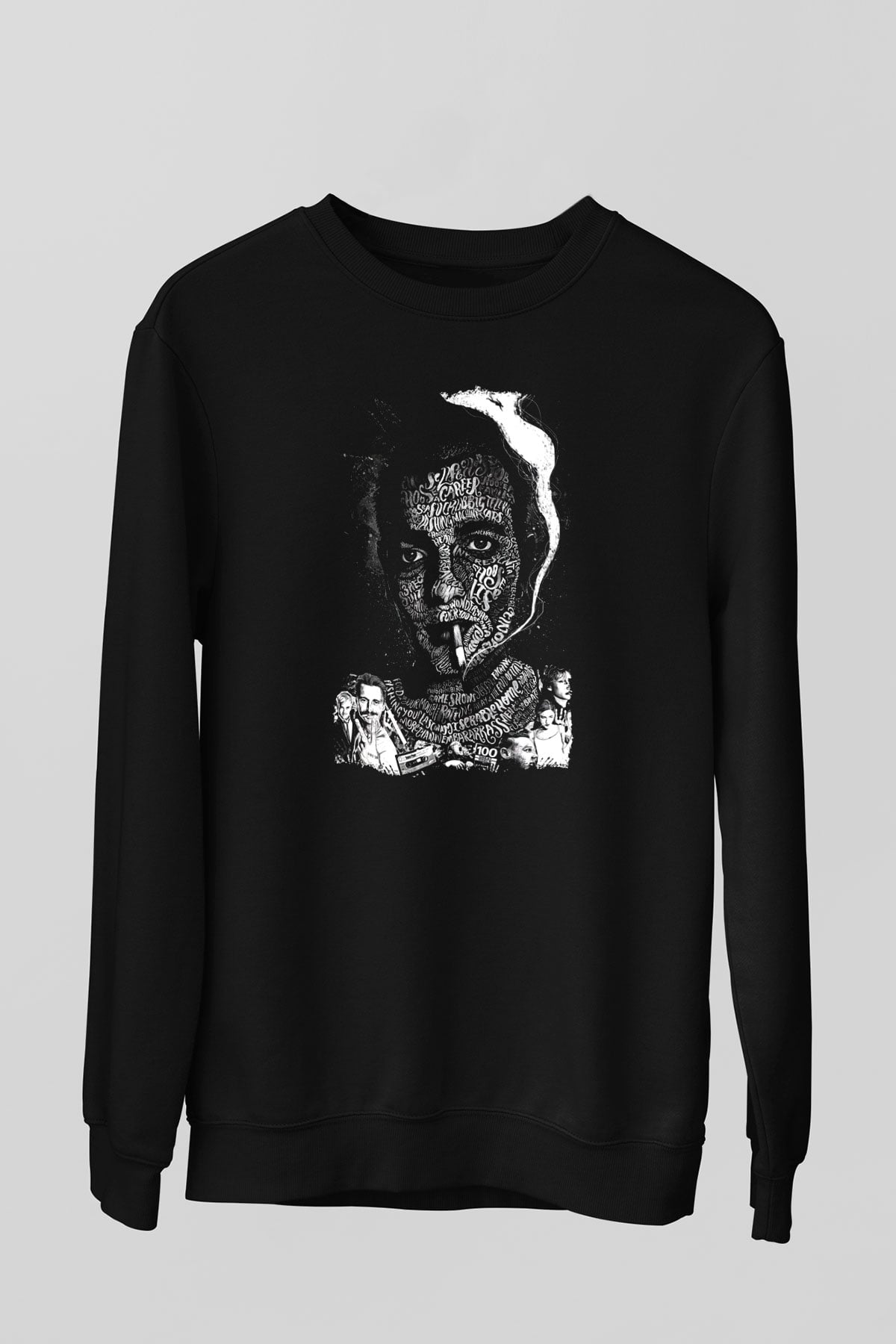Trainspotting Baskılı Unisex Siyah Sweatshirt