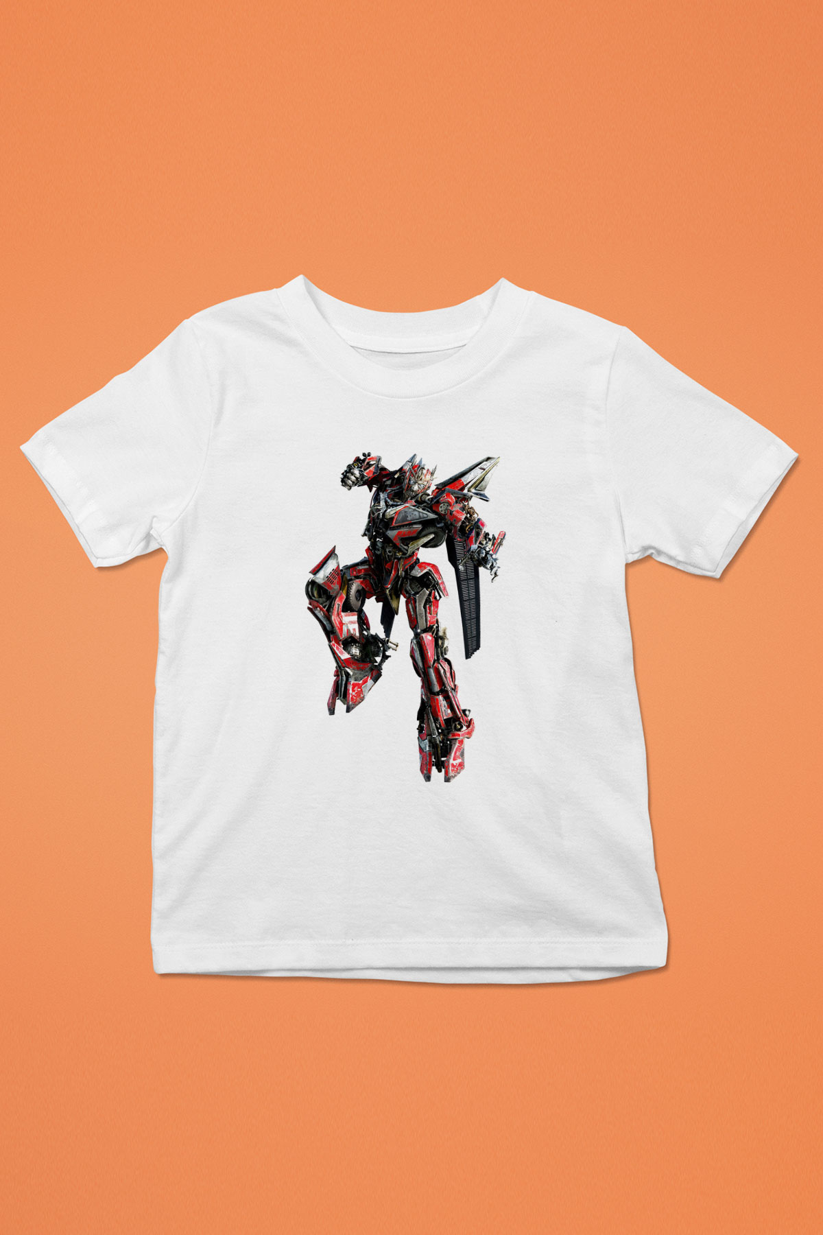 Transformers Baskılı Beyaz Unisex Çocuk Tişört