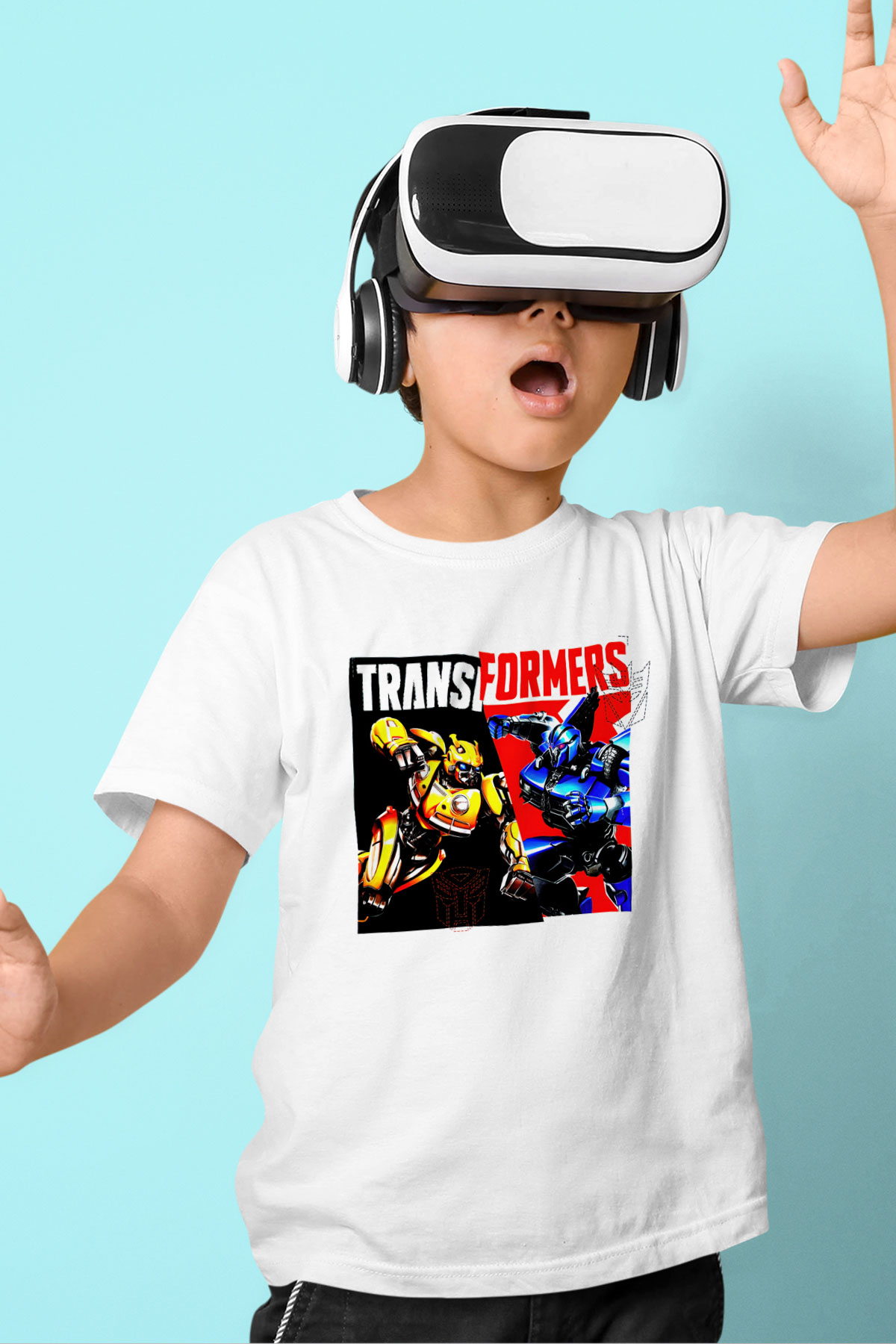 Transformers Beyaz Unisex  Çocuk Tişört