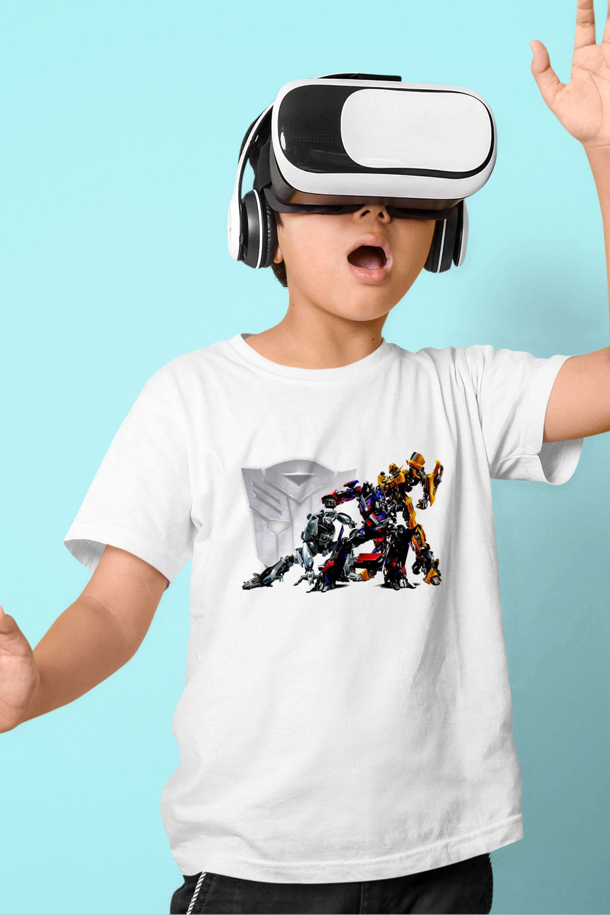Transformers Beyaz Unisex  Çocuk Tişört