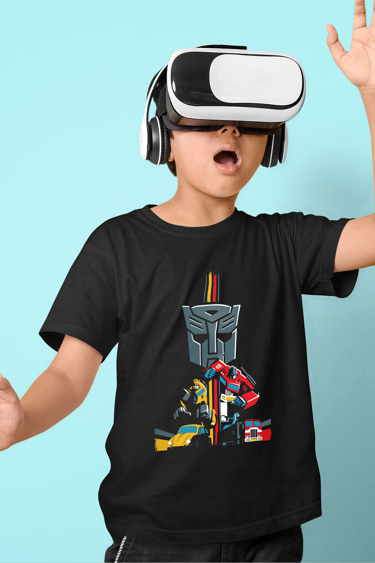 Transformers Siyah Unisex  Çocuk Tişört