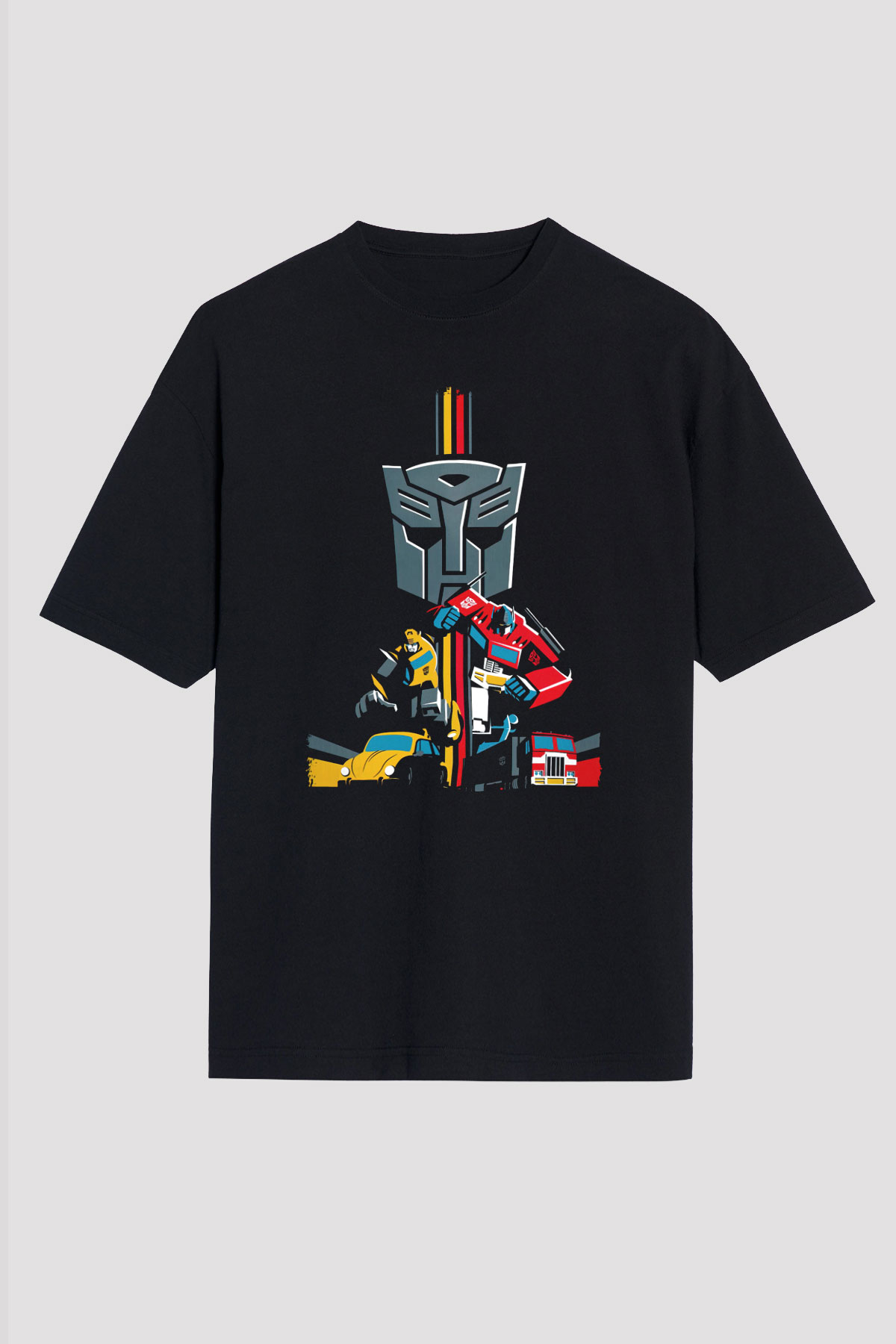 Transformers Siyah Oversize Tişört