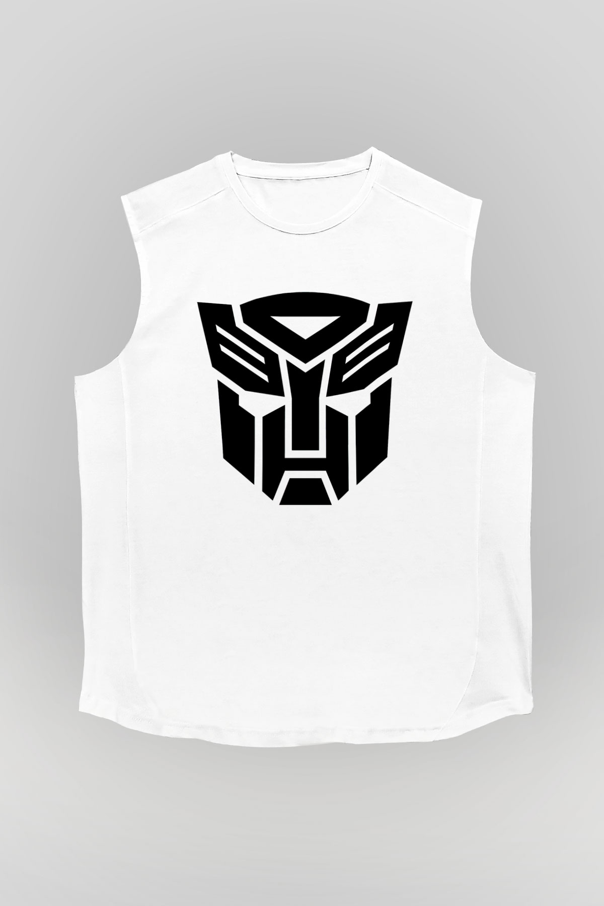 Transformers Tv Beyaz Unisex Kolsuz Tişört