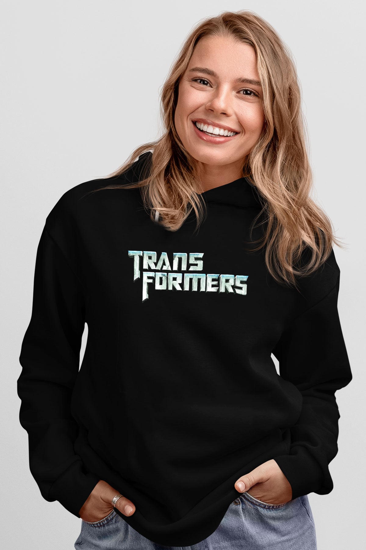 Transformers Tv Siyah Unisex Hoodie