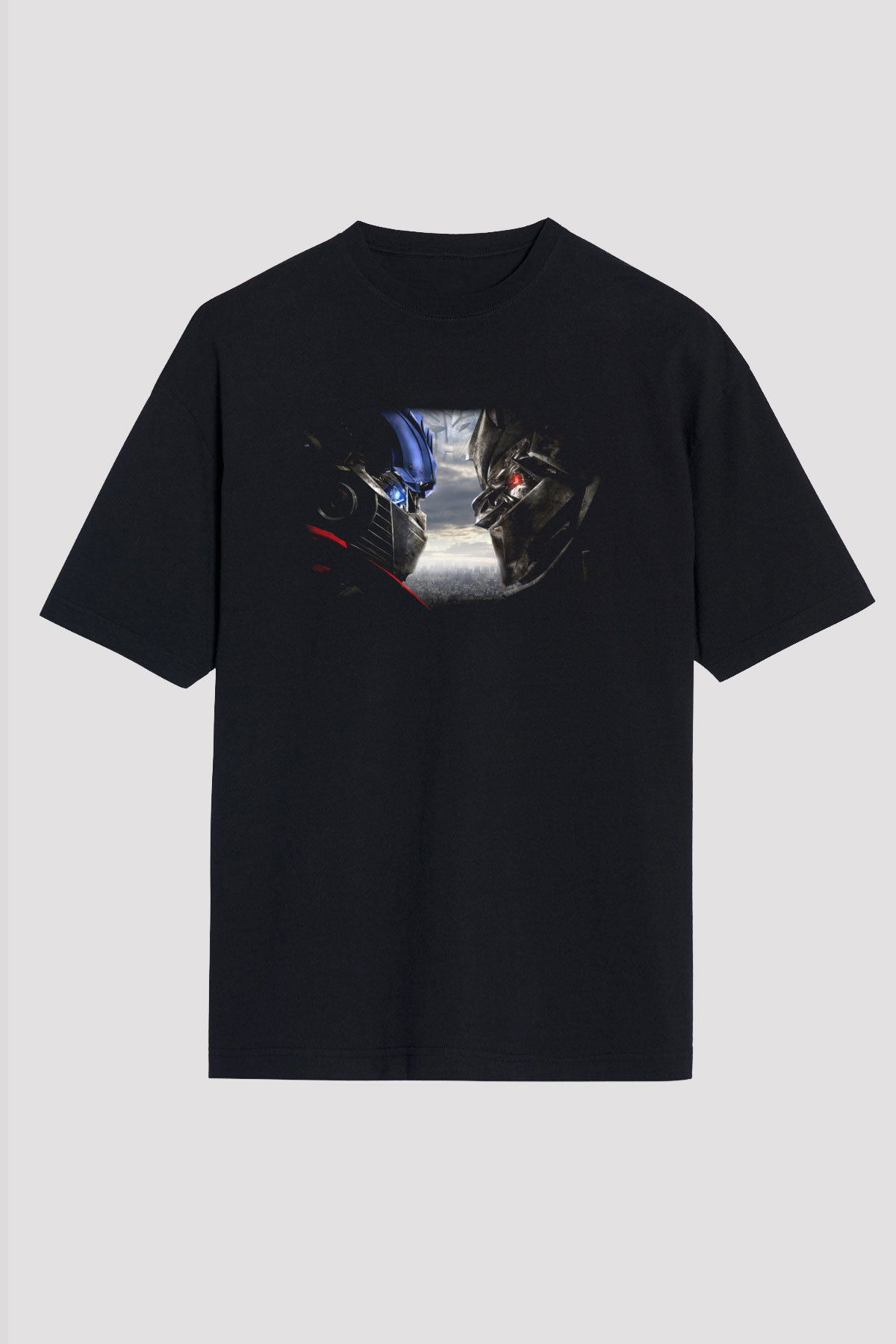 Transformers Tv Siyah Unisex Oversize Tişört T-Shirt