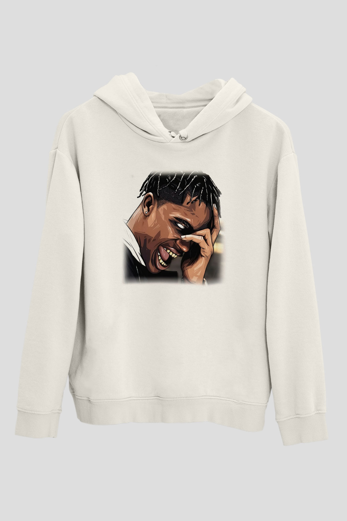 Travis Scott Beyaz Unisex Kapşonlu Sweatshirt