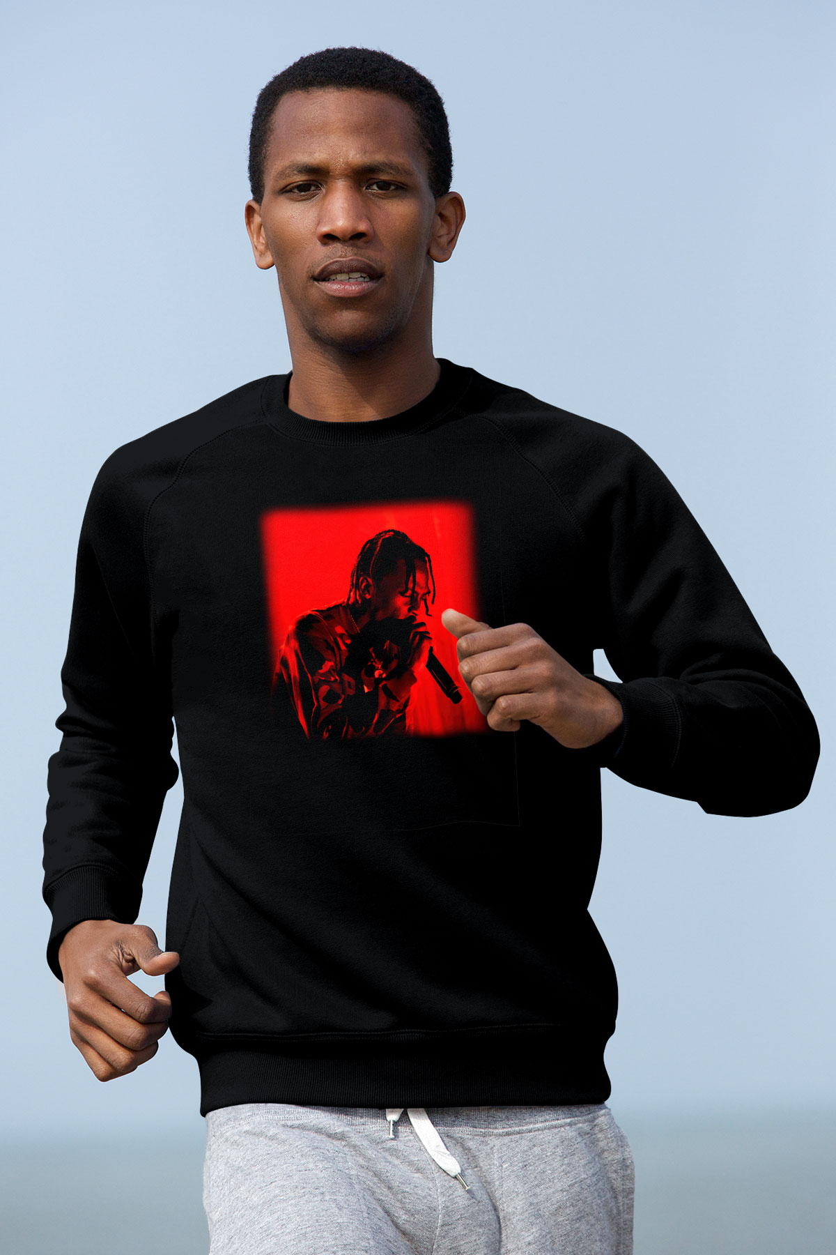Travis Scott Siyah Unisex Sweatshirt