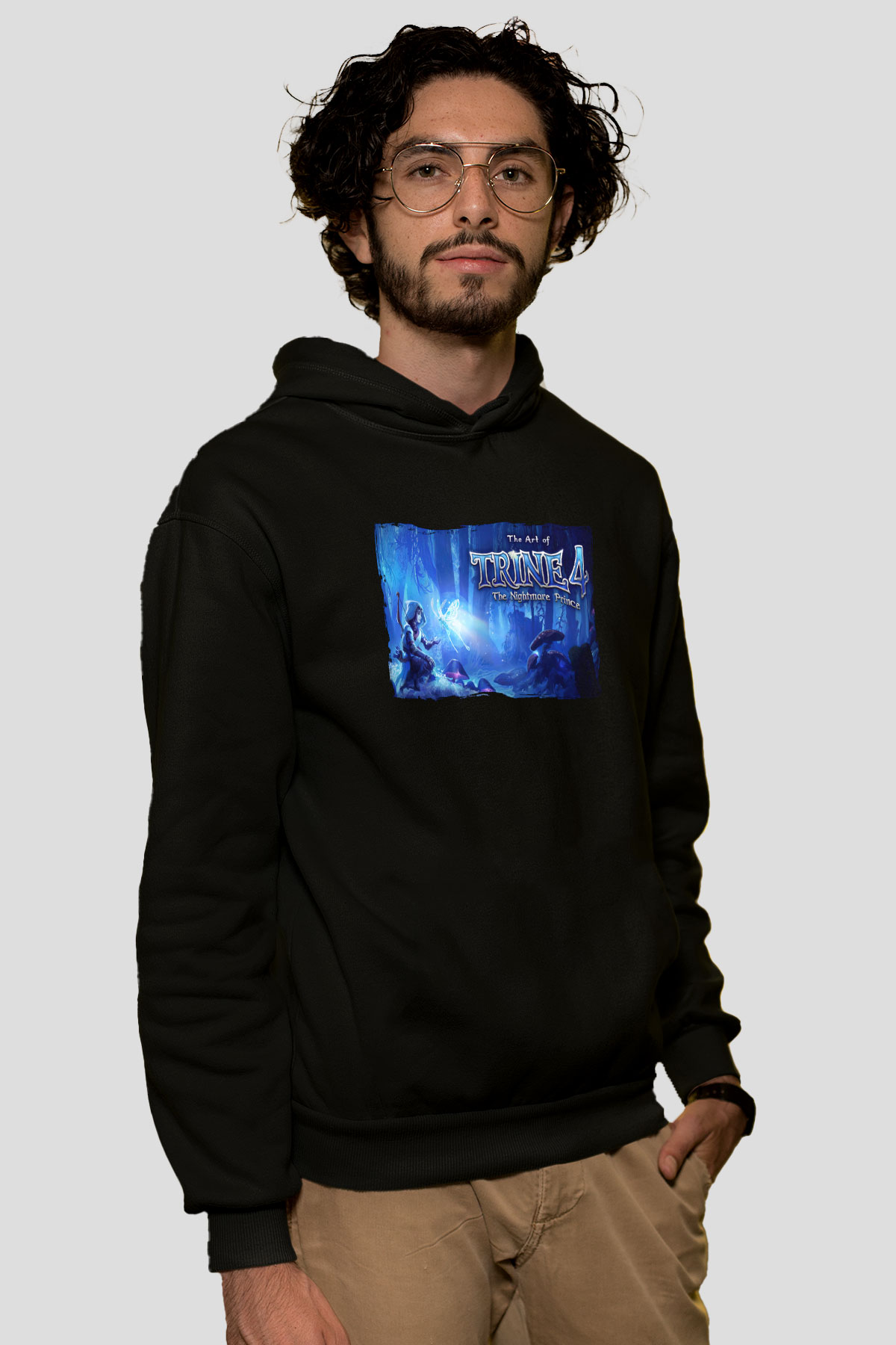 Trine Siyah Unisex Hoodie