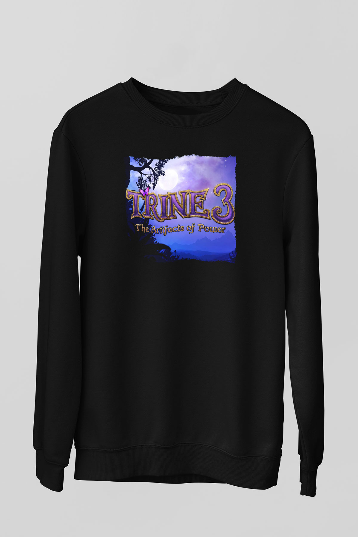 Trine Siyah Unisex Sweatshirt