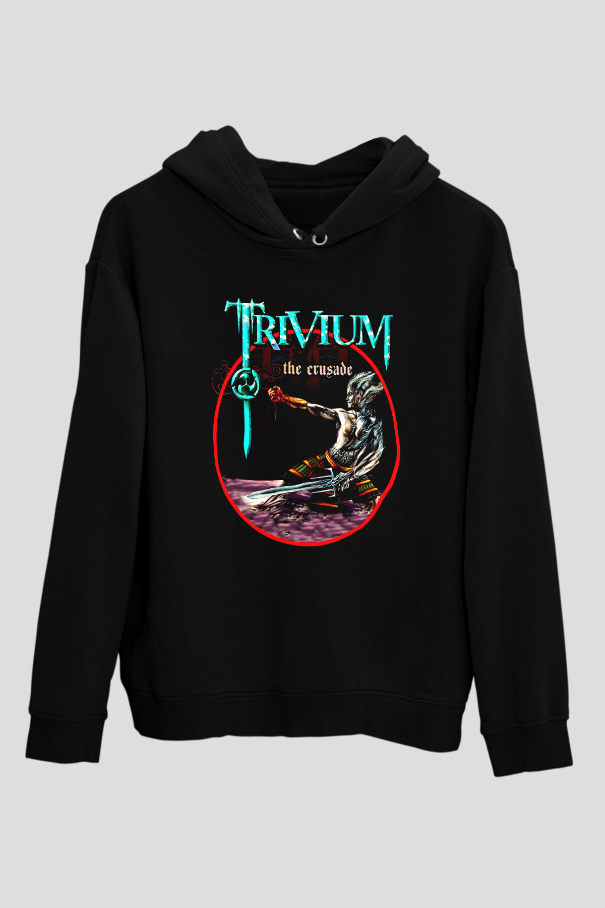 Trivium Siyah Unisex Kapşonlu Sweatshirt