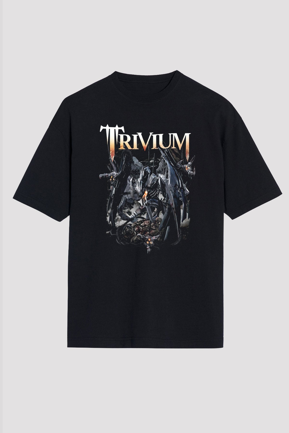 Trivium Siyah Unisex Oversize Tişört T-Shirt
