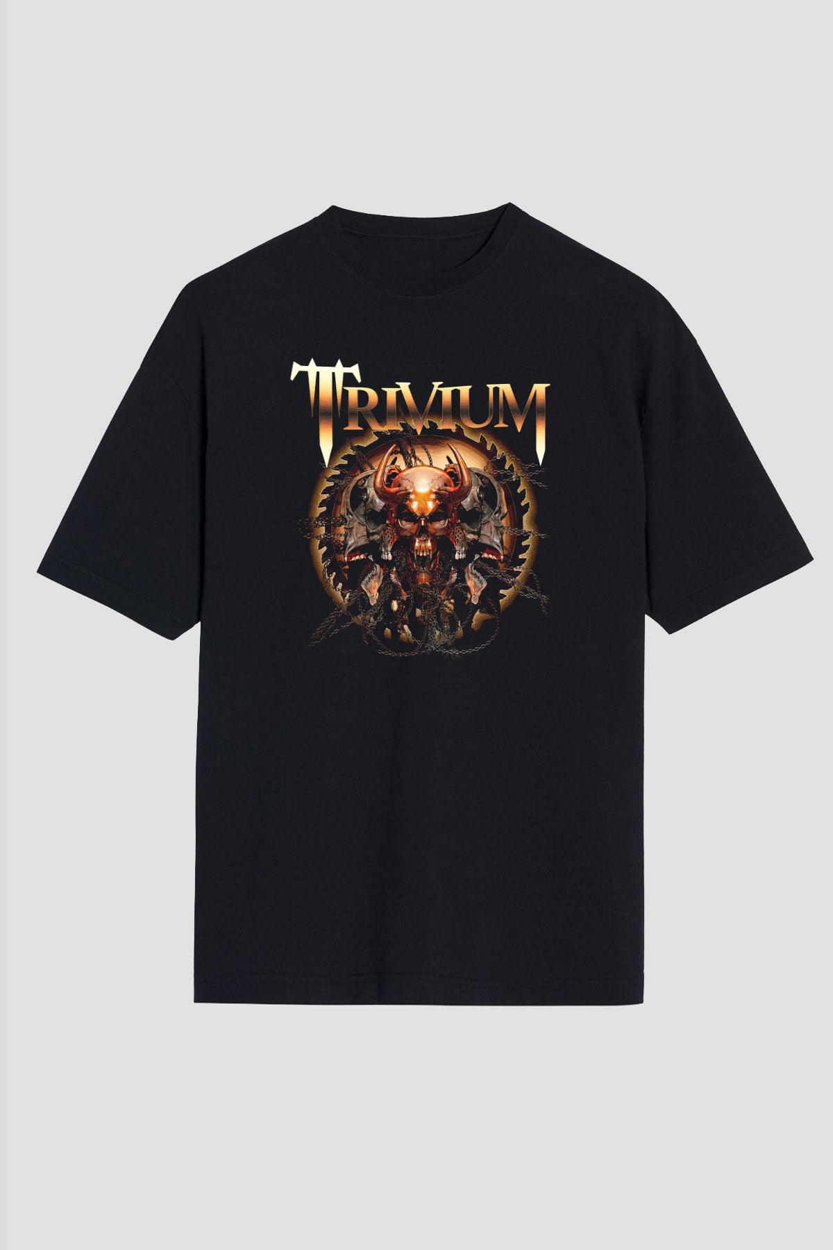 Trivium Siyah Unisex Oversize Tişört T-Shirt