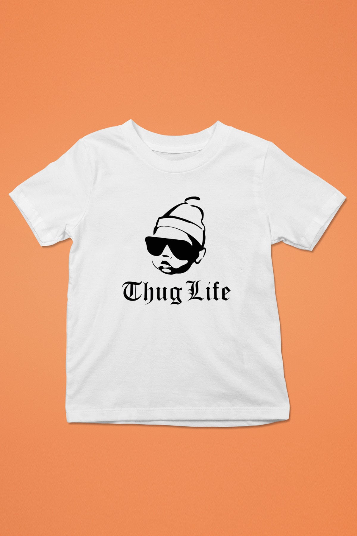 Tupac Shakur Baskılı Beyaz Unisex Çocuk Tişört