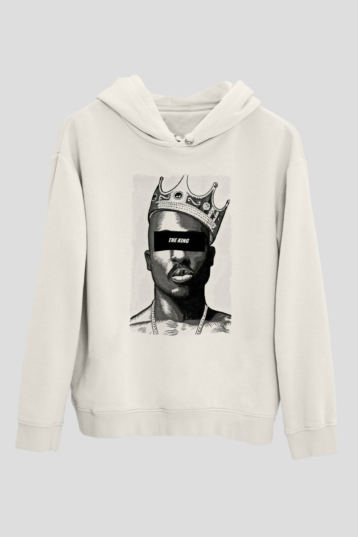 Tupac Shakur Beyaz Unisex Kapüşonlu Sweatshirt